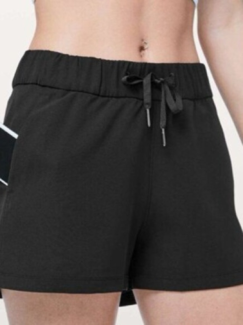 Lululemon On The Fly Short *2.5” Black Elastic-Waist Active Shorts Size 4 - Picture 3 of 13